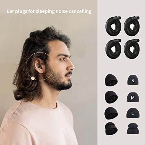 תקעי אוזניים רכים של Eapsneg להפחתת רעש, אטמי אוזניים גמישים לשימוש חוזר לשינה, נסיעה, מיקוד, רגישות