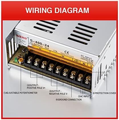 24V 16.5A 400W אוניברסלי מווסת אספקת חשמל, AC לממיר AC ל- DC AC115V/230V מתאם מנהל התקן שנאי