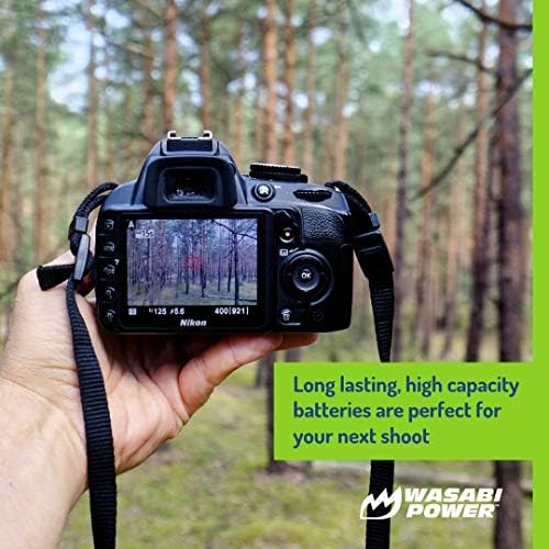 Wasabi Power סוללה ומטען כפול עבור Nikon EN-EL14, EN-EL14A & Nikon D3100, D3200, D3300, D3400, D3500, D5100,