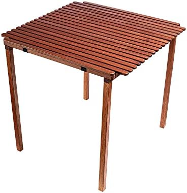 Byer of Maine Pangean Nomad שולחן עץ מתקפל, גליל עליון, שולחן ביסטרו, השתמש בתוך הבית או החוצה, שולחן נייד