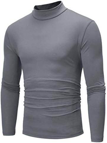 XXBR 2022 חולצות טריקו חדשות לשרוול ארוך שרוול ארוך מתאים צמרות טי בסיסי צוואר מדומה צבע אחיד בצוואר צוואר