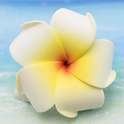 זוסטאר הוואי פלומריה פרח שיער קליפים 3 יחידות חוף פרח קצף אקססורי לשיער לנשים