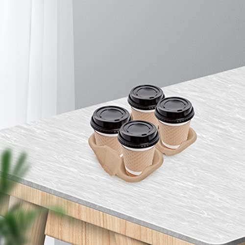 קבילוק קפה ספל מחזיק קפה מחזיק כוס 20 יחידות עיסת סיבי לשתות ספקים נייד קפה מנשא 4 כוס לשאת מחזיקי עבור חם וקר