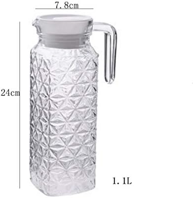 קנקן זכוכית חותם הרמטי של Lkybooa עם מכסה וספוטגרט למיץ תוצרת בית ותה קר או לבקבוקי חלב זכוכית