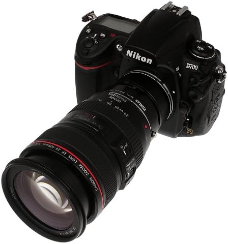 מתאם Helicile הגדלה משתנה של Vizelex התואם לעדשת Canon EOS לגוף Nikon F-Mount