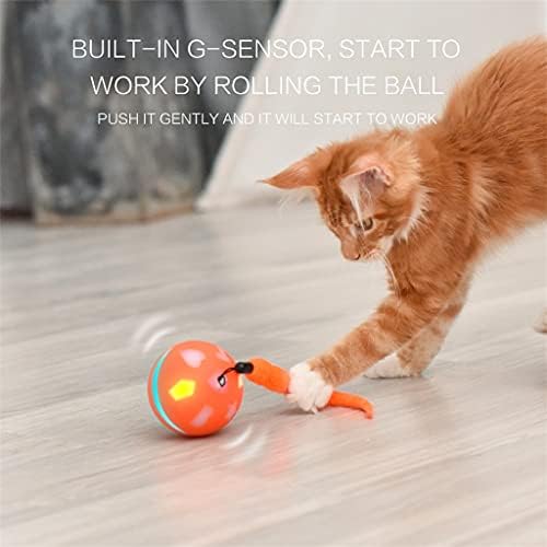WZHSDKL חתולים אינטראקטיביים כדור צעצועים חכמה חשמלית חכמה אוטומטית כדור קפיצה מתגלגלת הובלה לחתולים כלב חכמה