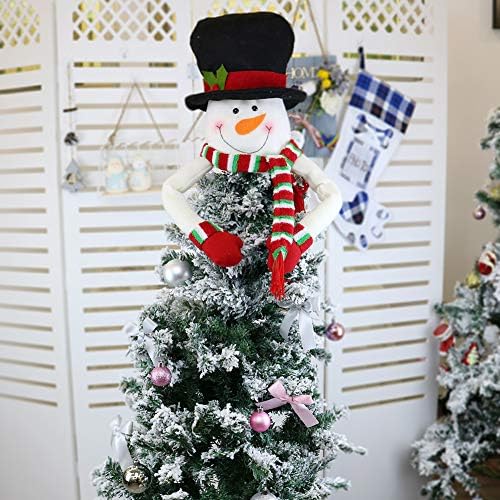 עץ חג המולד טופר שלג איש חובק עליון לחג המולד קישוטים לחג עץ החורף קישוט לקישוט השנה החדשה קישוטים לקישוטים