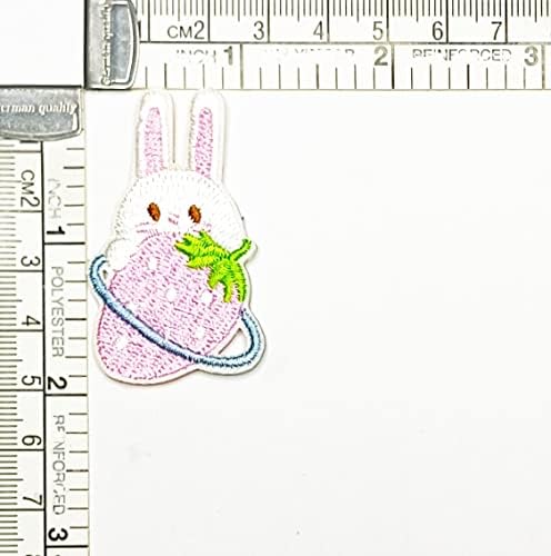 קליינפלוס 3 יחידות. מיני ארנב עם תות כוכב קריקטורה ילדי ילדים תיקון מדבקת קרפט תיקוני אפליקציה