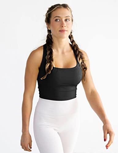 חזיית ספורט רצועת נשים קריס קרוס גב יבול גופיות גופיות מרופדות אימון כושר צמרות יוגה ארוכות