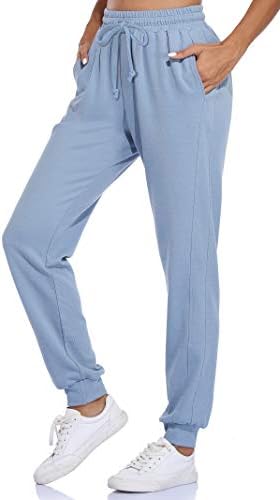 מכנסי טרנינג כותנה לנשים של פולבל עם כיסים שרוך מכנסי יוגה