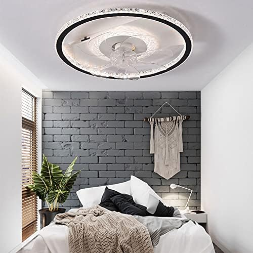 KMYX חדר שינה חדר שינה מאוורר מנורת תקרה לעומק תקרה נורית תקרה עם מאוורר שלט רחוק LED בית LED 3 צבעים