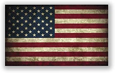 וינטג 'דגל אמריקאי מדבק מדבקות ויניל ארהב פגוש חלון רכב ישן של פיתול 5 אינץ