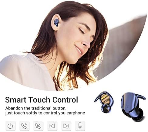 אוזניות אוזניות Bluetooth - IPX6 True Wireless Trueve מבטלות אוזניות 5.0 אוזניות סטריאו אטומות למים