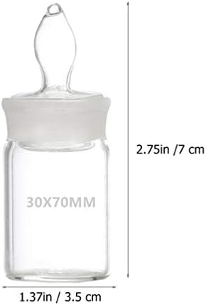 בקבוק שקילה של Baluue, צורה נמוכה וגבוהה, 4 יחידות בקבוק הכבידה זכוכית בורוסיליקט עם מעבדות פקק קרקע להחלפה