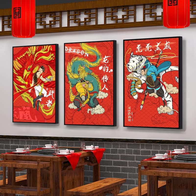 לאומי גאות דקורטיבי ציור חדש סיני האריה האריה ריקוד מלון קיר דקורטיבי קיר ציור במסעדה קיר ציור חגיגי