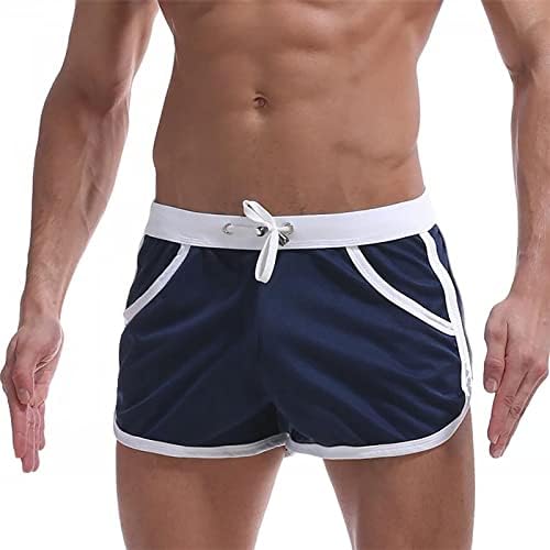 מכנסיים קצרים לגברים קצרים קיץ אלסטיים ביתי פנאי טלאים מכנסי ספורט קצרים ספורט מכנסיים קצרים נוחים