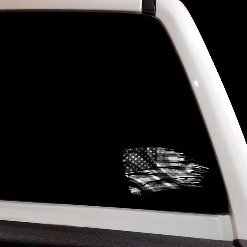 סט דגל אמריקאי מאופק סט מדבקות ארהב מדבקת במצוקה