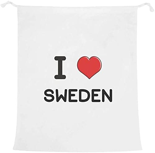 אזידה 'אני אוהב שוודיה' כביסה/כביסה / אחסון תיק