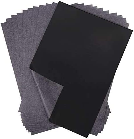 סליזו 100 גיליונות שחור פחמן העברת התחקות נייר עבור עץ, נייר, בד אחרים אמנות משטחים