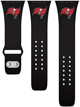 זמן המשחק Tampa Bay Buccaneers Silicone Sport Watch Band תואם ל- Apple Watch