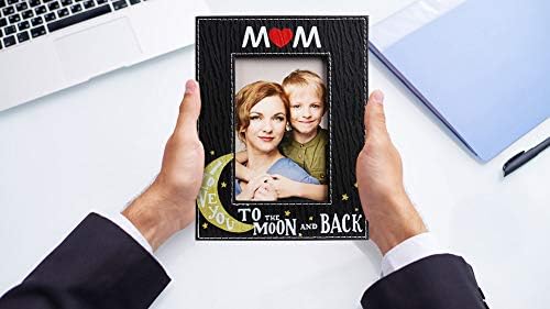 מסגרת תמונה של אמא של אמא, אמא אני אוהבת אותך לירח ובחזרה, מסגרת תמונה 4 x 6 לאמא, מתנת יום הולדת לאמא מבן