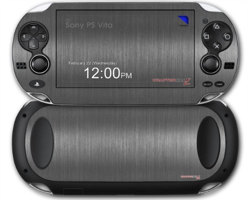 Sony PS Vita מוברש עור מכסף מתכת על ידי Wraptorskinz