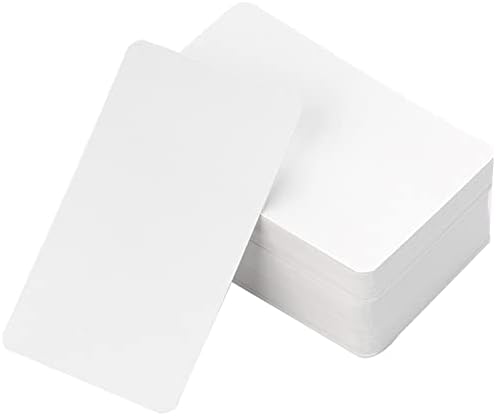 100 יח 'כרטיסי ביקור ריקים כרטיסי נייר ענביים לבנים כרטיסי נייר