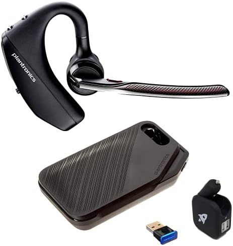 Plantronics Voyager 5200 UC Bluetooth אוזניות אוזניות - עבור סמארטפונים, מחשב, Mac באמצעות תוכנת רינגנטרל