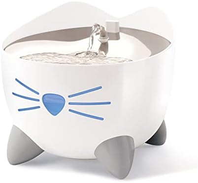 מזרקת מים חכמה של קטיט פיקסי-מזרקת שתייה אוטומטית לחתולים עם אור מבהיר אולטרה סגול ותמיכה באפליקציה