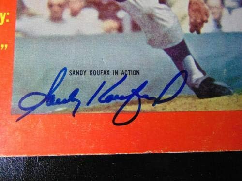 סנדי קופקס חתם על מגזין הבייסבול 1962 דודג 'רס בלו ג' יי. אס. איי. 84575-מגזינים עם חתימה של ליגת הבייסבול