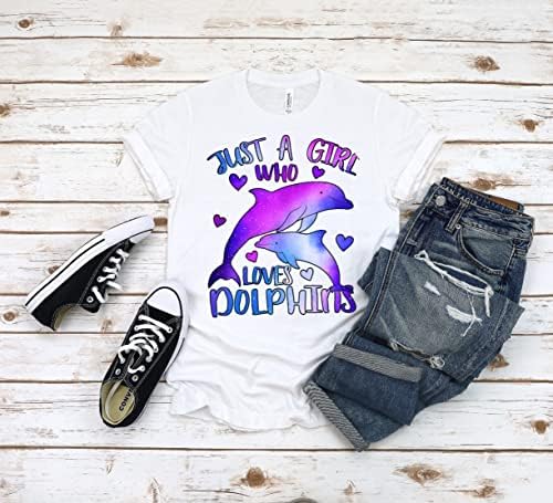 רק ילדה שאוהב דולפינים חולצה דולפין מאהב חולצה דולפין ילדה בגדי מתנה בשבילה
