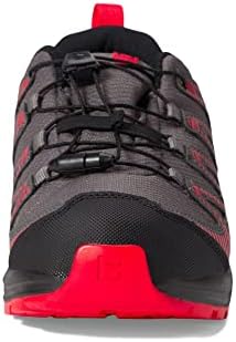 Salomon XA Pro V8 Climasalomon נעלי ריצה של שביל אטום למים, מגנט/שחור/פרג אדום, 4 ילד גדול