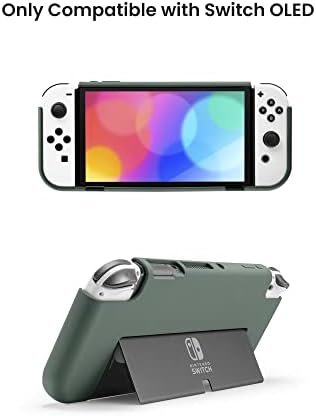 מקרה מגן של TomToc עבור מתג Nintendo OLED 2021 ובקר Joy-Con, עמדת מתג תמיכה באביזרים של כיסוי סיליקון נוזלי ועמדת