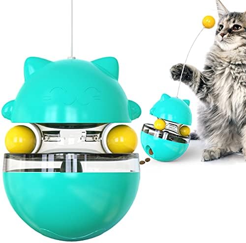 כוס חתול לחיות מחמד צעצועי נדנדה אינטראקטיביים איזון מצחיק כוס דליפת כדור מזון
