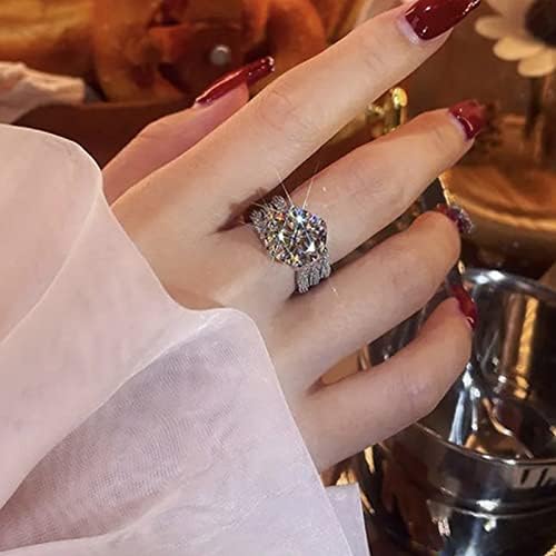 טבעת כוכבים לבת סופר פלאש מויסניט טבעת בצורת טבעות אירוס