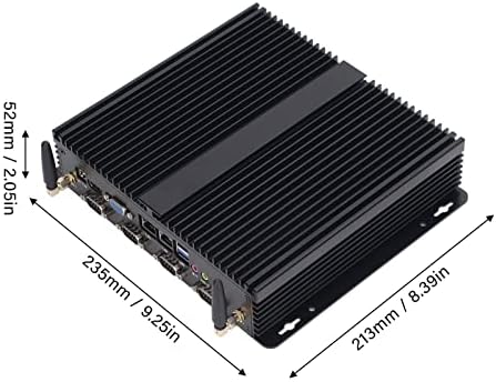 מחשב תעשייתי Haofy, פיזור חום מהיר אלומיניום סגסוגת מאוורר מיני מחשב 110-240V 6 x הוכחת אבק USB לאוטומציה