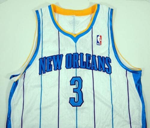 2011-12 ניו אורלינס הורנטס Al-Farouq Aminu 3 משחק הונפק ג'רזי לבן DP07097-משחק NBA בשימוש