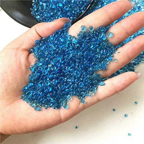 זים116 50 גרם 2-5 ממ 5 ים כחול זכוכית חצץ זיגוג אבן רוק מלוטש אקווריום דגימת גבישי עבור מלאכות חנוכת