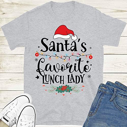 חולצת גברת ארוחת הצהריים האהובה על מובלה סנטה, חולצות גברת ארוחת צהריים לחג המולד, כיתת קפיטריה, עובד