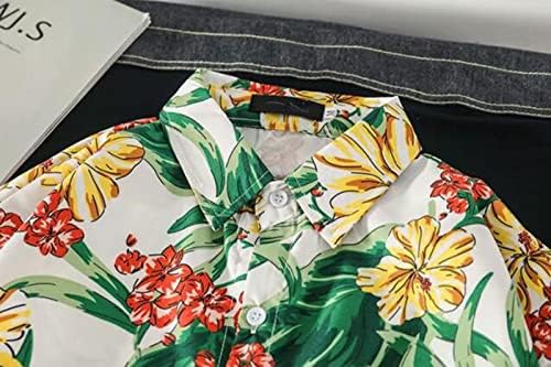 2023 חולצות פרחוניות בהוואי גברים חדשות כפתור כותנה מטה חולצות חוף נופש טרופי עם אנשי כיס יבש