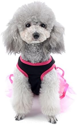 שמלות ילדות סלמאי לכלבים קטנים נסיכה מודפסת חולצות טפוד כלבים בגדי ורוד XS
