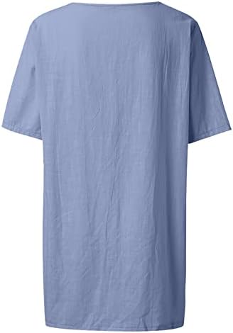 קיץ חולצות שיפוע טרנדי מזדמן קל משקל צוות צוואר קצר שרוול בתוספת גודל חולצות לנשים אופנה