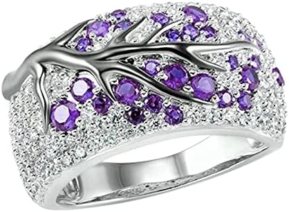 2023 חדש טבעת לום יצירתי גבירותיי טבעת זירקון יהלומי גבירותיי חתונה סניף פרח טבעות טבעת גודל 7 נשים
