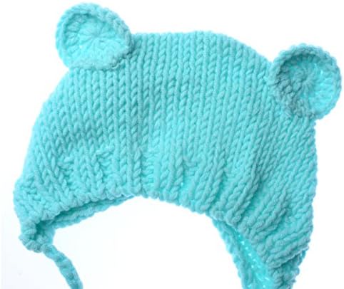 יילוד תינוק דוב כובע כפה עם דוב בובות צילום אבזרים, כחול