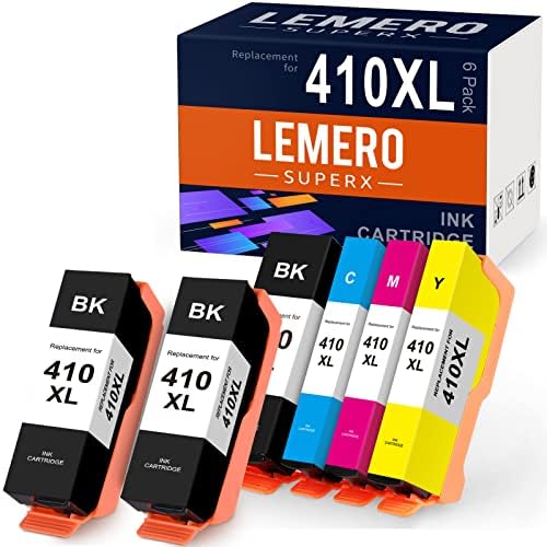 Lemerosuperx מחלפת דיו מיוצרת מחדש להחלפת EPSON 410XL 410 XL T410XL עבודה לביטוי XP-640 XP-830