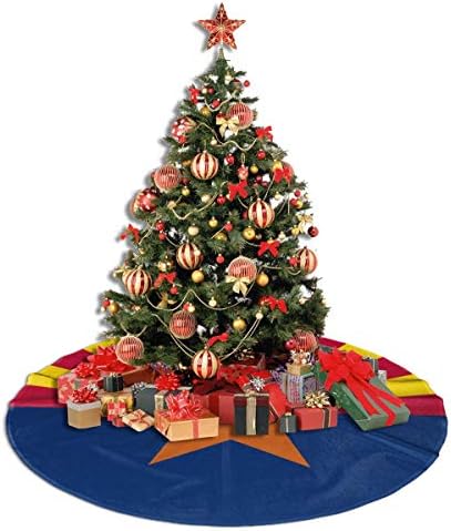 LVESHOP דגל אריזונה חצאית עץ חג המולד חצאית יוקרה עגול מקורה מחצלת חוץ כפרי קישוטי חג חג המולד כפרי Z 30