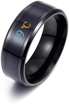 בני זוג לגברים של בלאקי מצלצלים טבעת גופנית טמפרטורה פיזית טבעת טבעת נישואין נוחות נוחות מלוטשת, 11