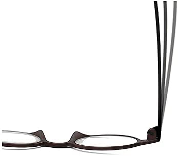 משקפי קריאה רטרו עגולים עדשה משקפי משקפי אופנה קוראים קוראים מסגרת פלסטיק חומה מלאה +3.5 חוזק