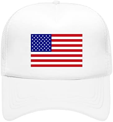 אמריקאי דגל כובע נהג משאית כובעי גברים נשים רשת מתכוונן קיץ כותנה לנשימה פטריוטית ארהב דגל בייסבול כובעים