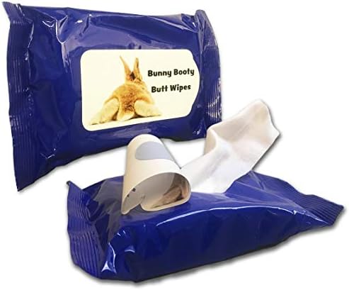 מגבוני קת שלל ארנב - עיצוב אחורי של ארנב פרוותי - מגבונים לחברים - תוצרת אמריקה - גודל נסיעות